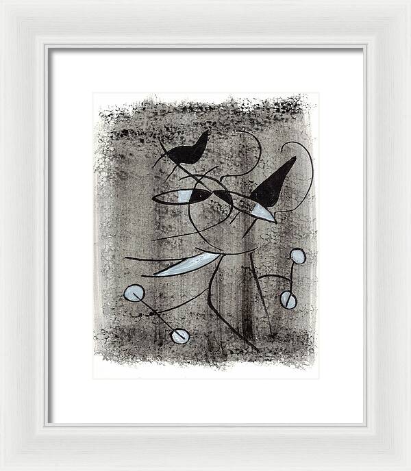 Chat Halterophile - Framed Print