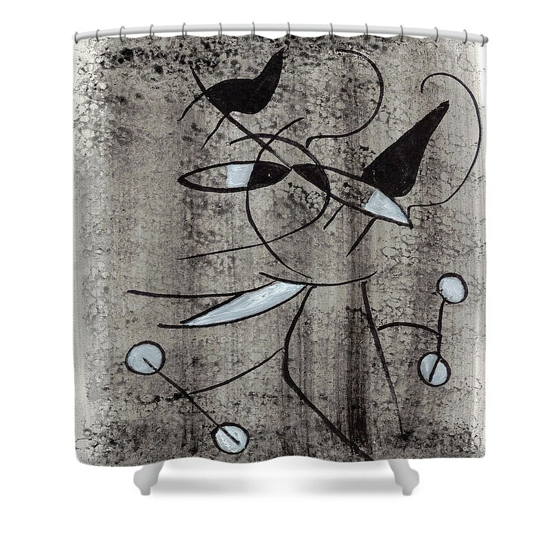 Chat Halterophile - Shower Curtain