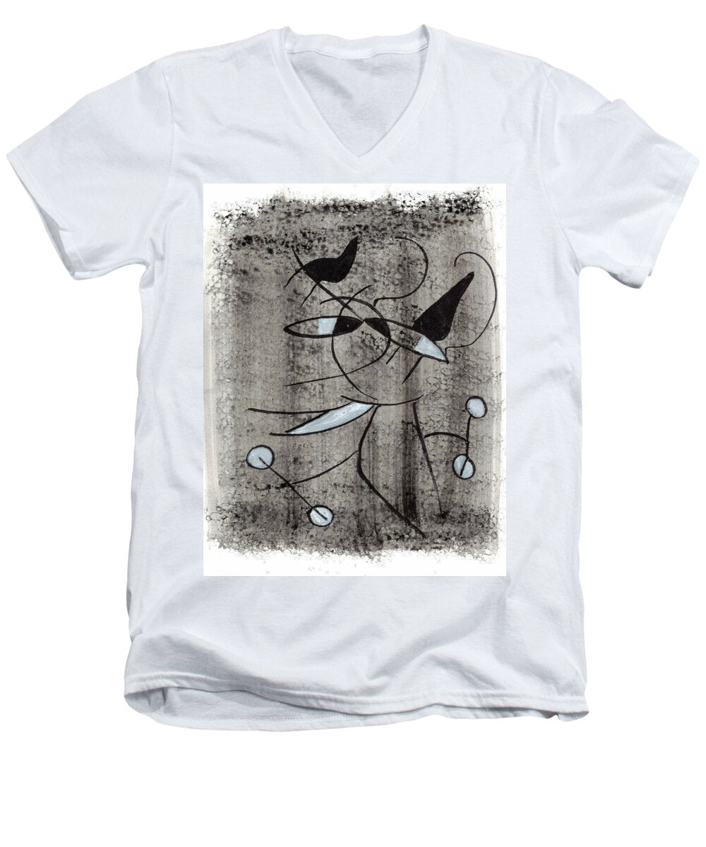 Chat Halterophile - Men's V-Neck T-Shirt