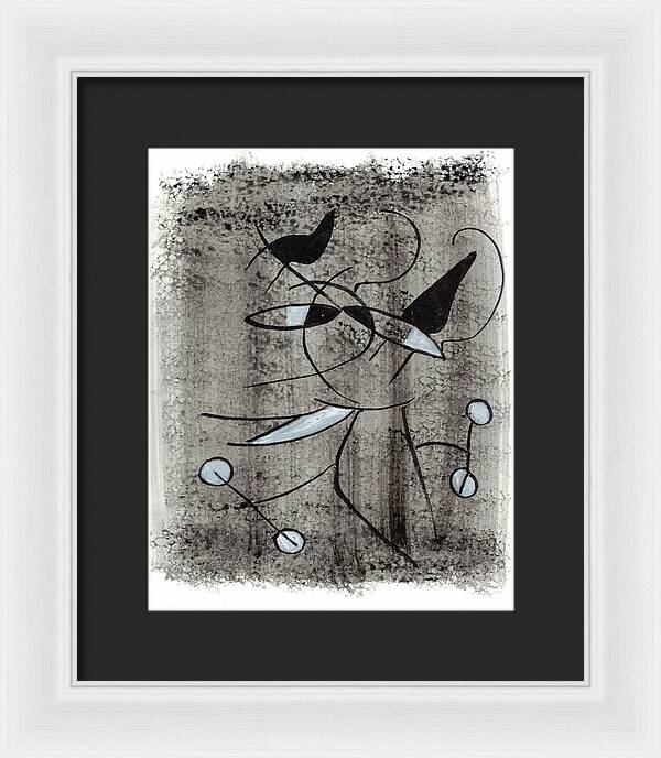 Chat Halterophile - Framed Print