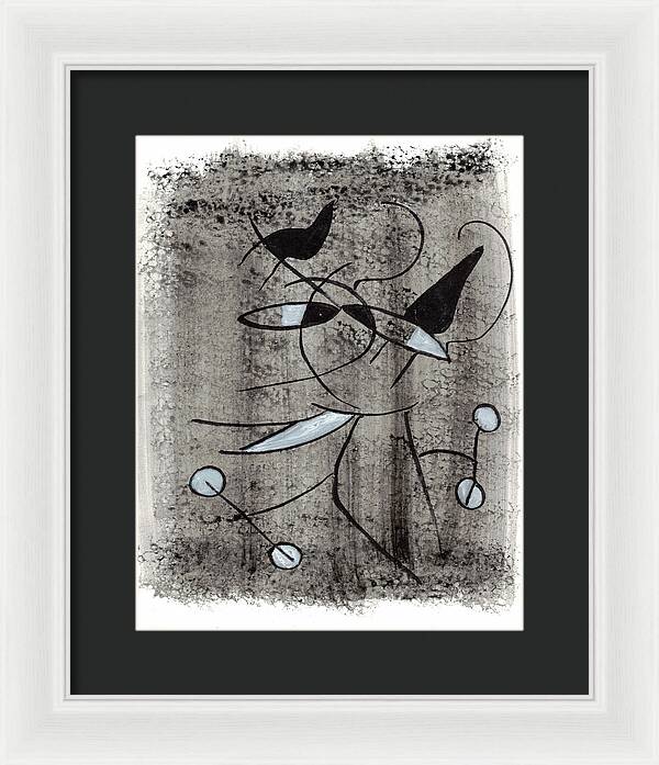 Chat Halterophile - Framed Print