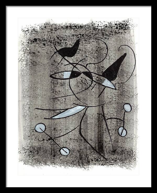Chat Halterophile - Framed Print