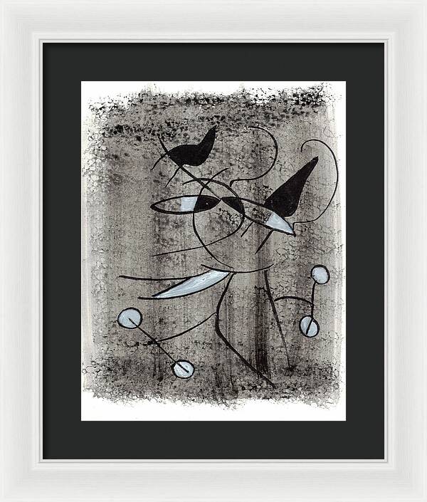 Chat Halterophile - Framed Print