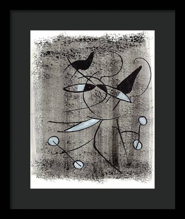 Chat Halterophile - Framed Print