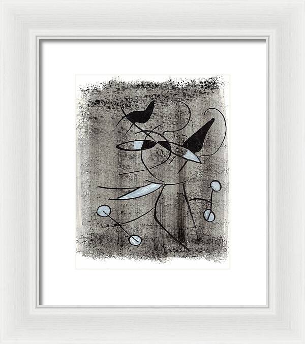 Chat Halterophile - Framed Print