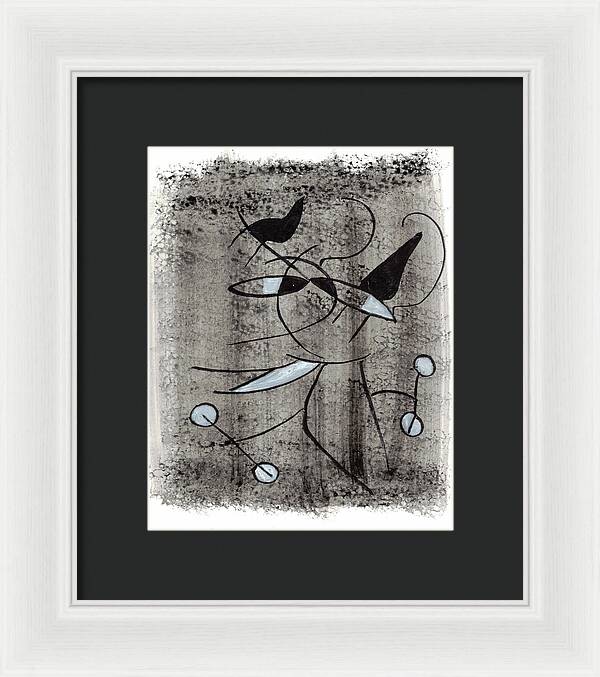 Chat Halterophile - Framed Print
