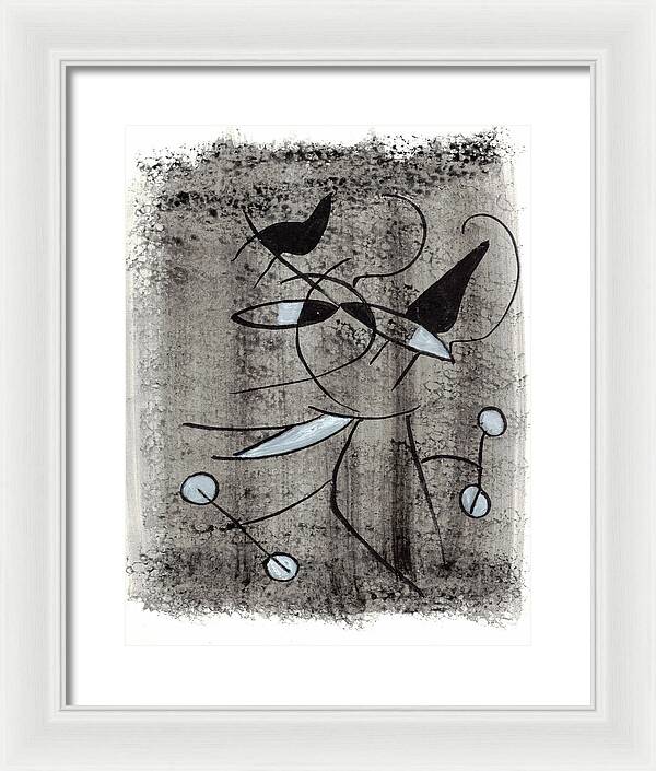 Chat Halterophile - Framed Print