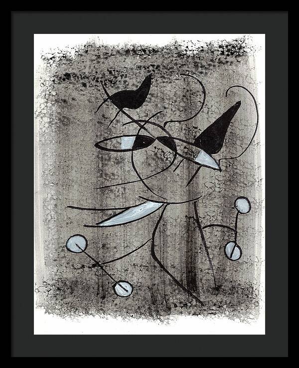 Chat Halterophile - Framed Print