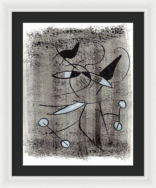 Chat Halterophile - Framed Print