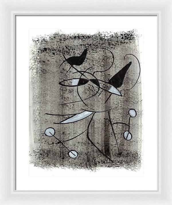 Chat Halterophile - Framed Print