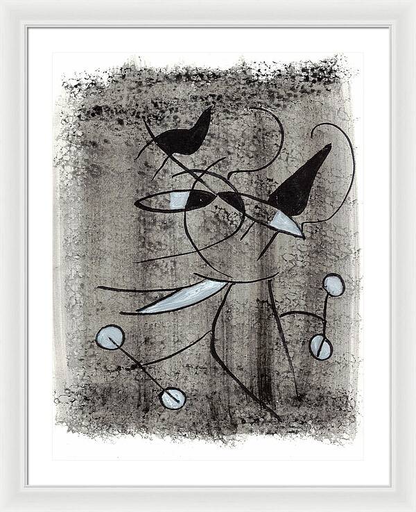 Chat Halterophile - Framed Print