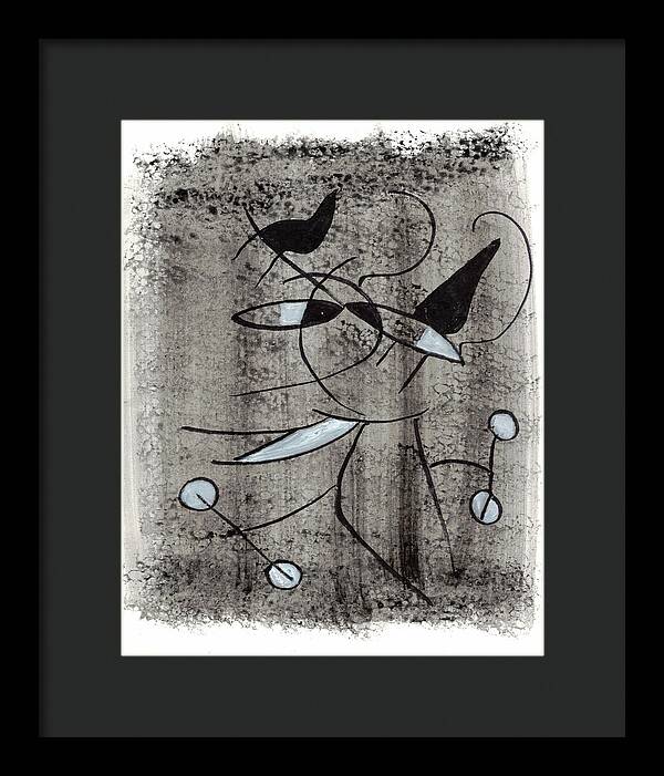 Chat Halterophile - Framed Print