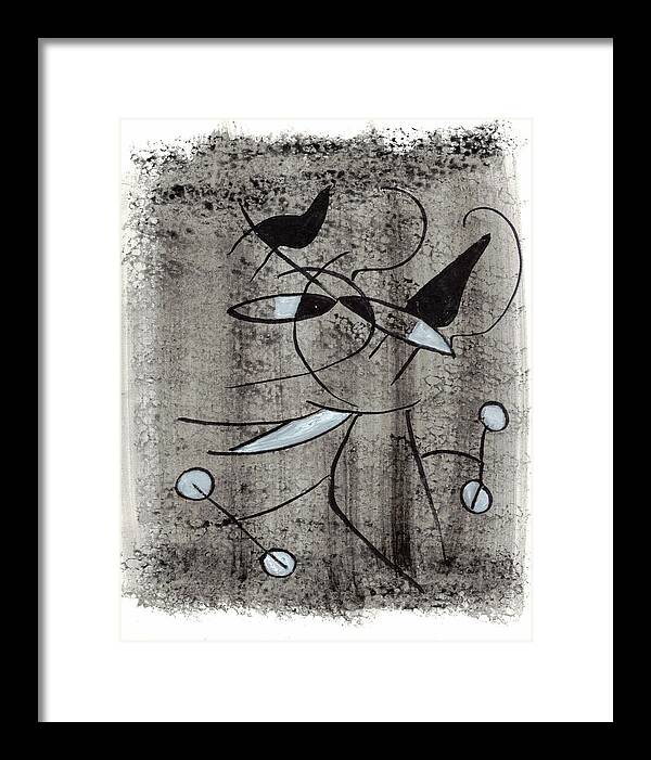 Chat Halterophile - Framed Print
