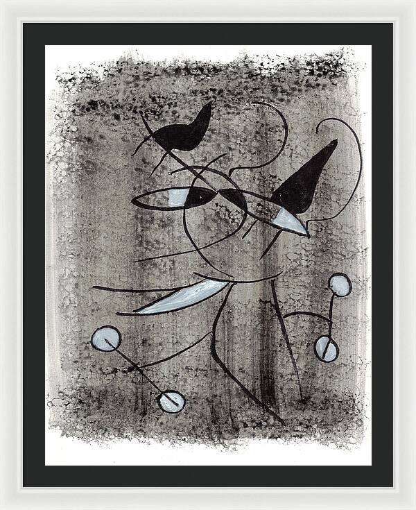 Chat Halterophile - Framed Print