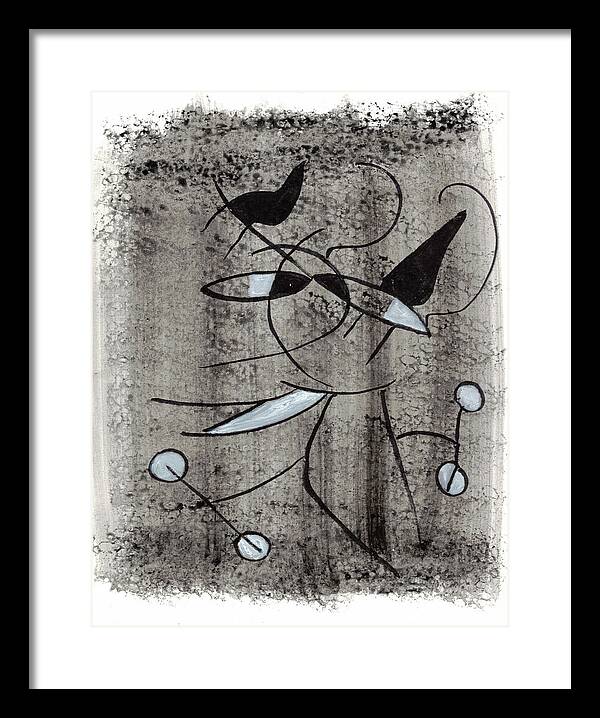 Chat Halterophile - Framed Print