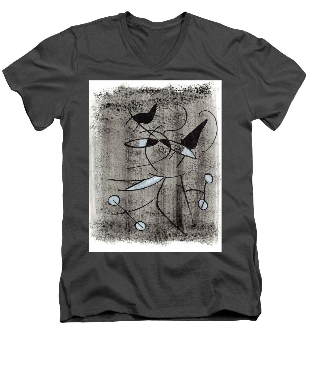 Chat Halterophile - Men's V-Neck T-Shirt