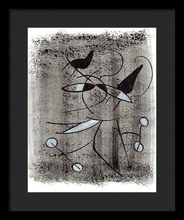 Chat Halterophile - Framed Print