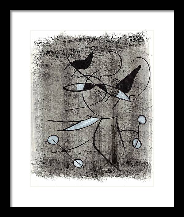 Chat Halterophile - Framed Print