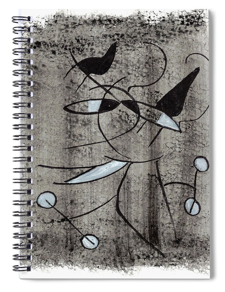 Chat Halterophile - Spiral Notebook