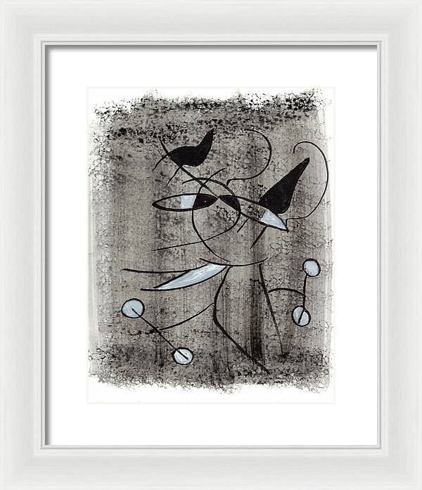 Chat Halterophile - Framed Print