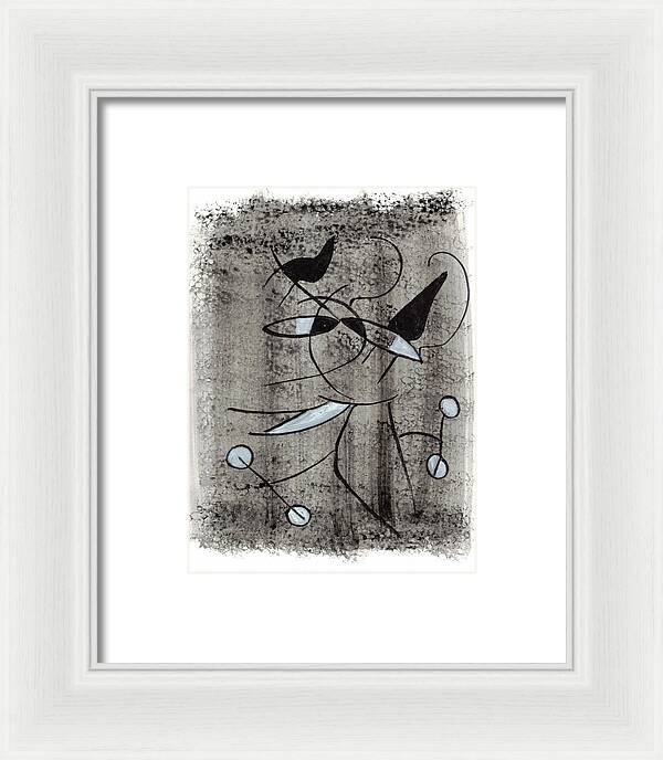 Chat Halterophile - Framed Print