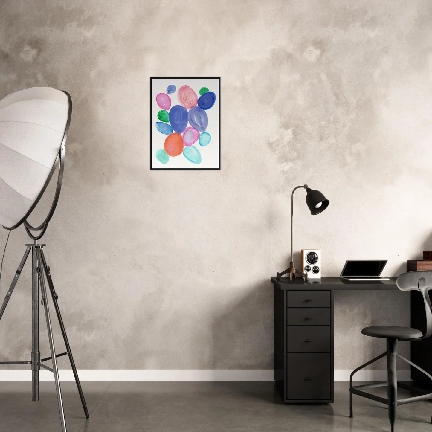 Museum-Quality Matte Paper Wooden Framed Poste Galets Chromatiques - Laure Leprince - Artiste Peintre