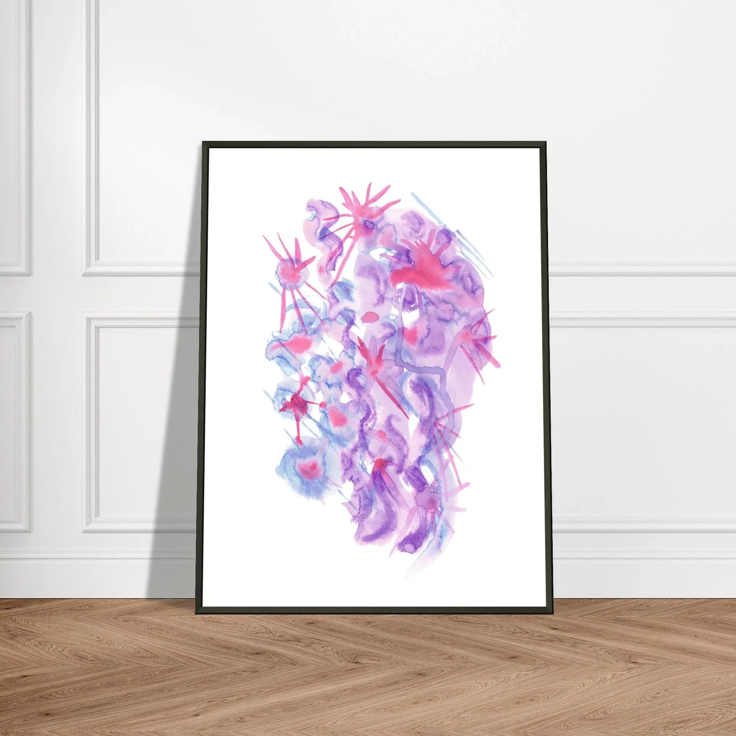 Classic Semi-Glossy Paper Metal Framed Poste Nebuleuse Pourpre - Laure Leprince - Artiste Peintre