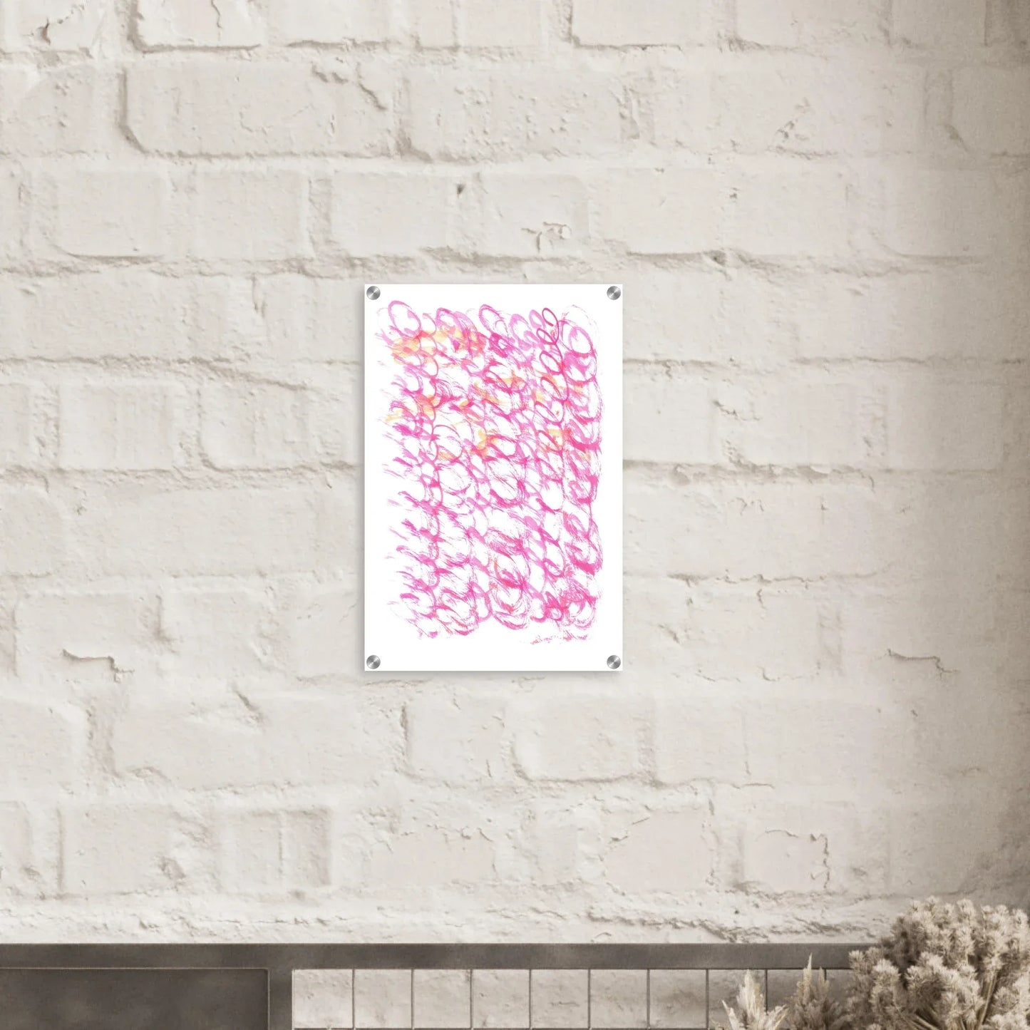Impression sur acrylique brillante Pink Waves | Art contemporain par Laure Leprince - Laure Leprince - Artiste Peintre