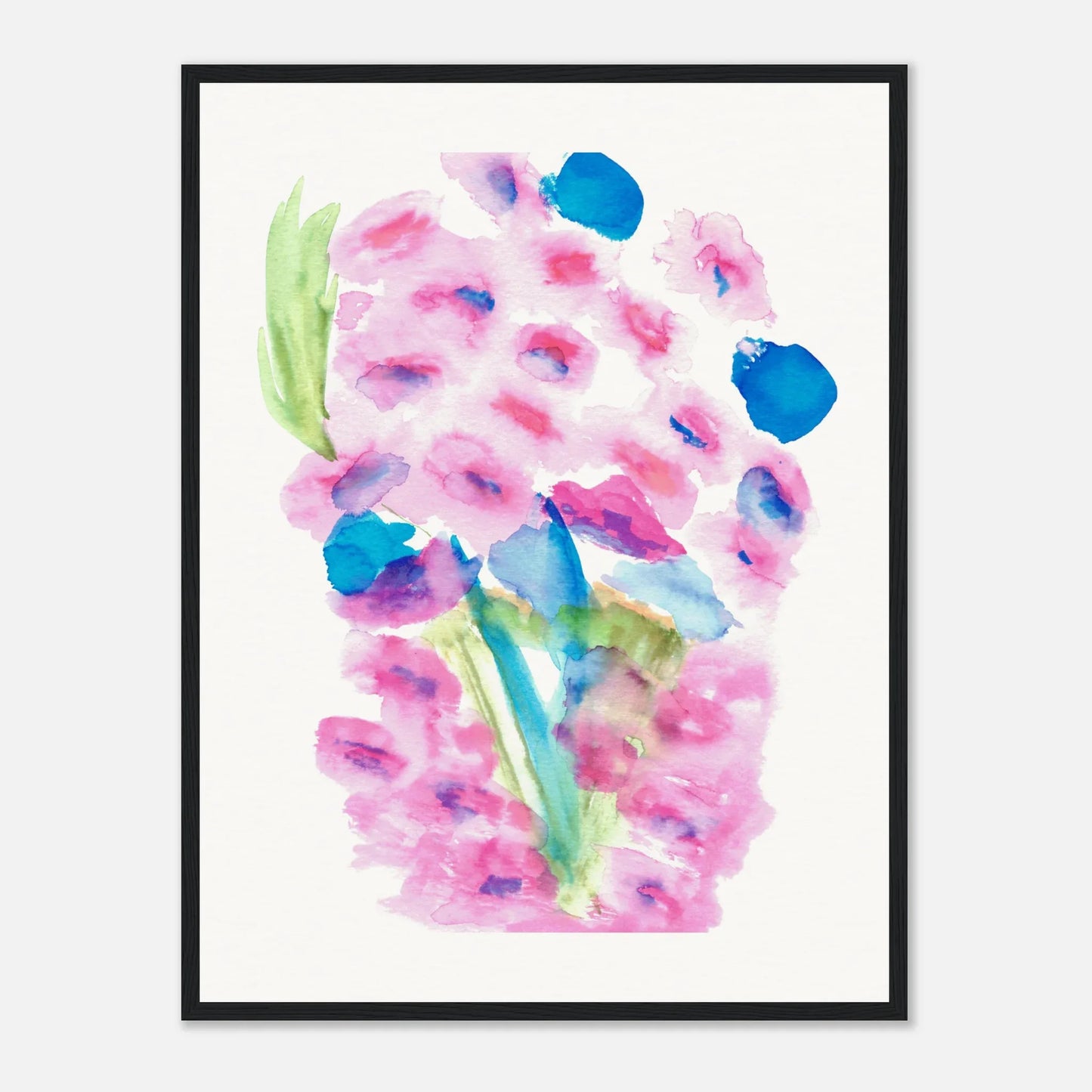 Affiche Encadrée Museum-Quality Matte Paper Aluminium Framed Bouquet Rosé - Laure Leprince - Artiste Peintre