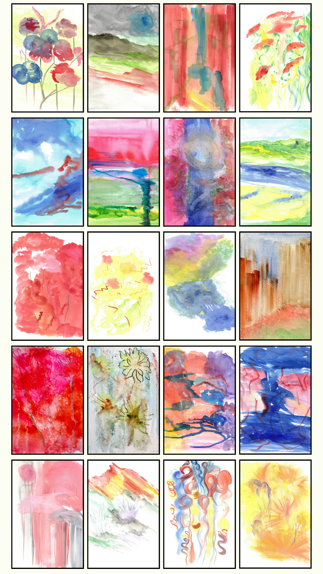 Pack de 20 Aquarelles Coloriage Inversé