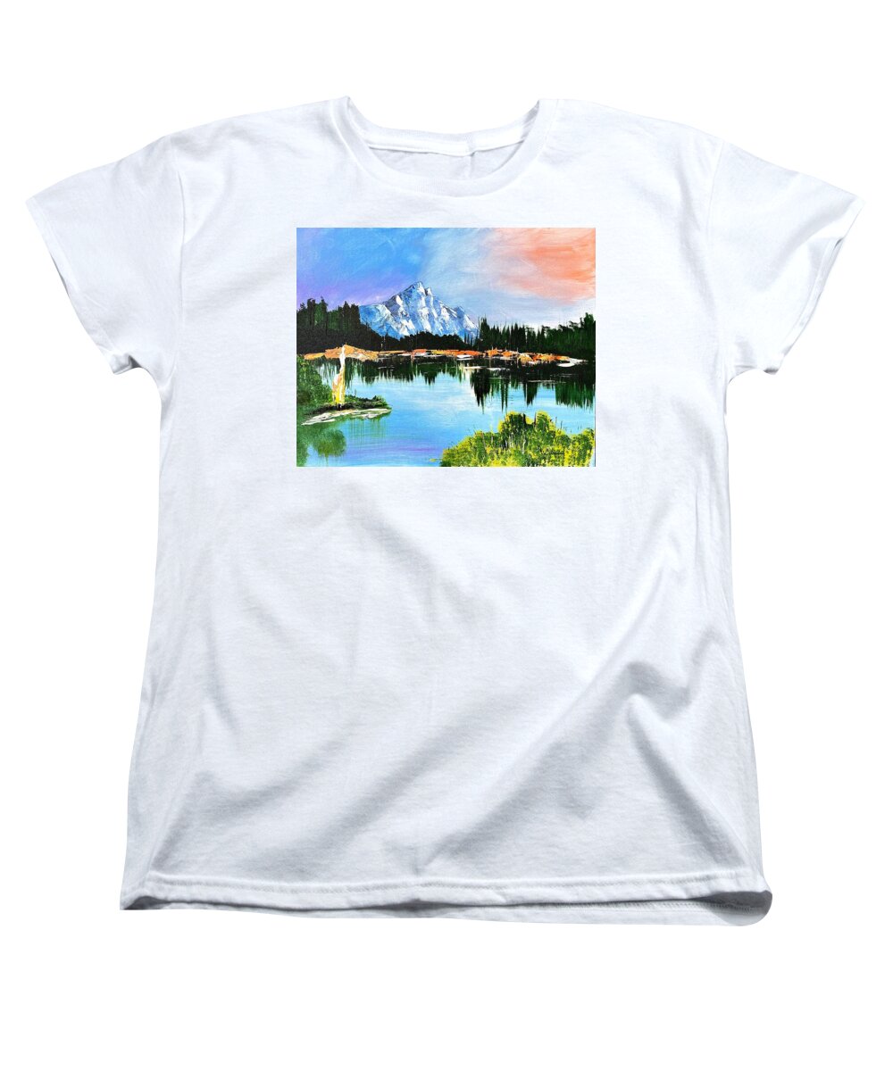Mountain Lake at Sunset - Women's T-Shirt (Standard Fit)