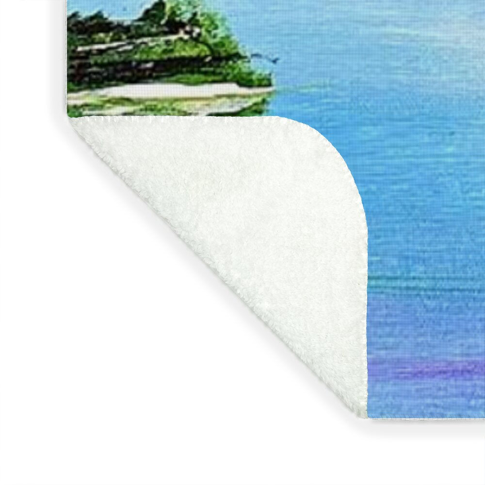Mountain Lake at Sunset - Blanket