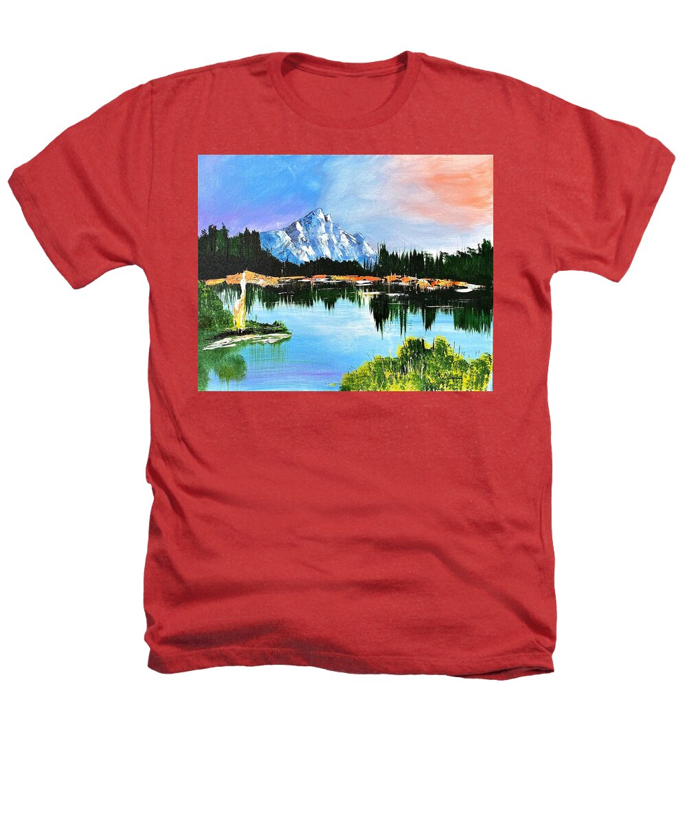 Mountain Lake at Sunset - Heathers T-Shirt