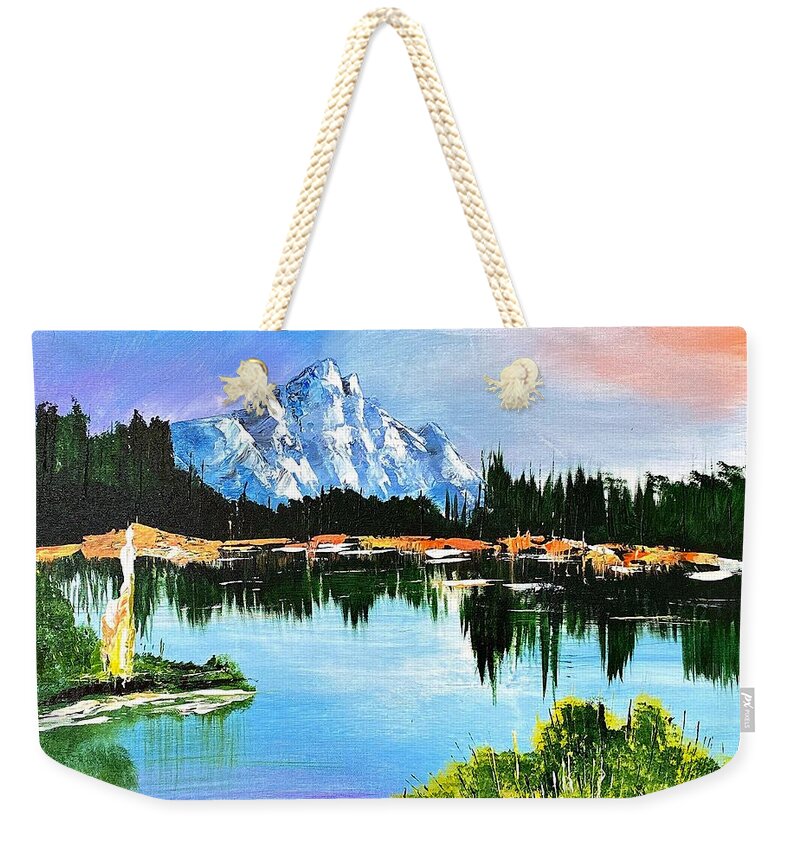 Mountain Lake at Sunset - Weekender Tote Bag