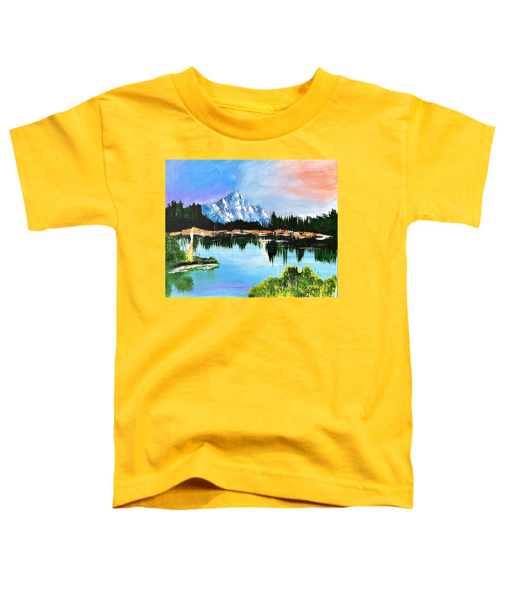 Mountain Lake at Sunset - Toddler T-Shirt
