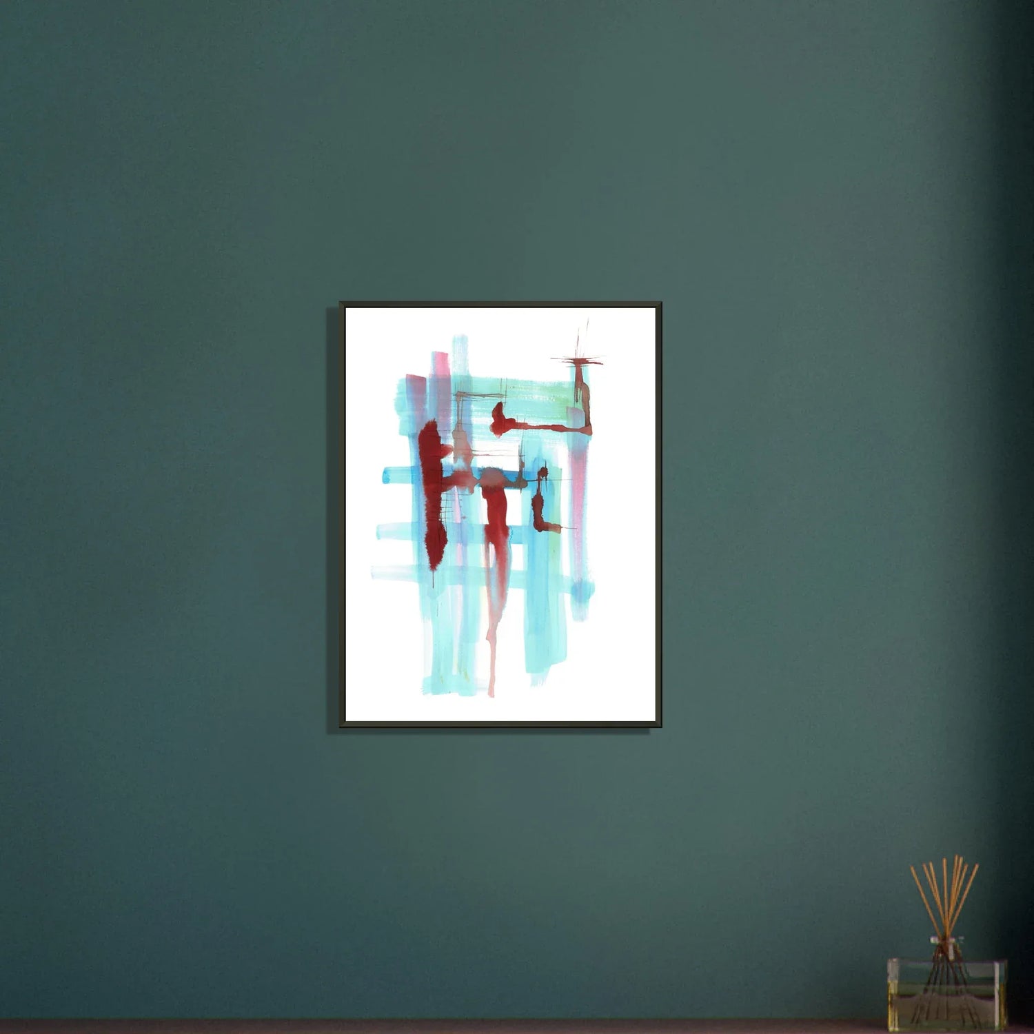 Classic Semi-Glossy Paper Metal Framed Poste Structures Liquides - Laure Leprince - Artiste Peintre