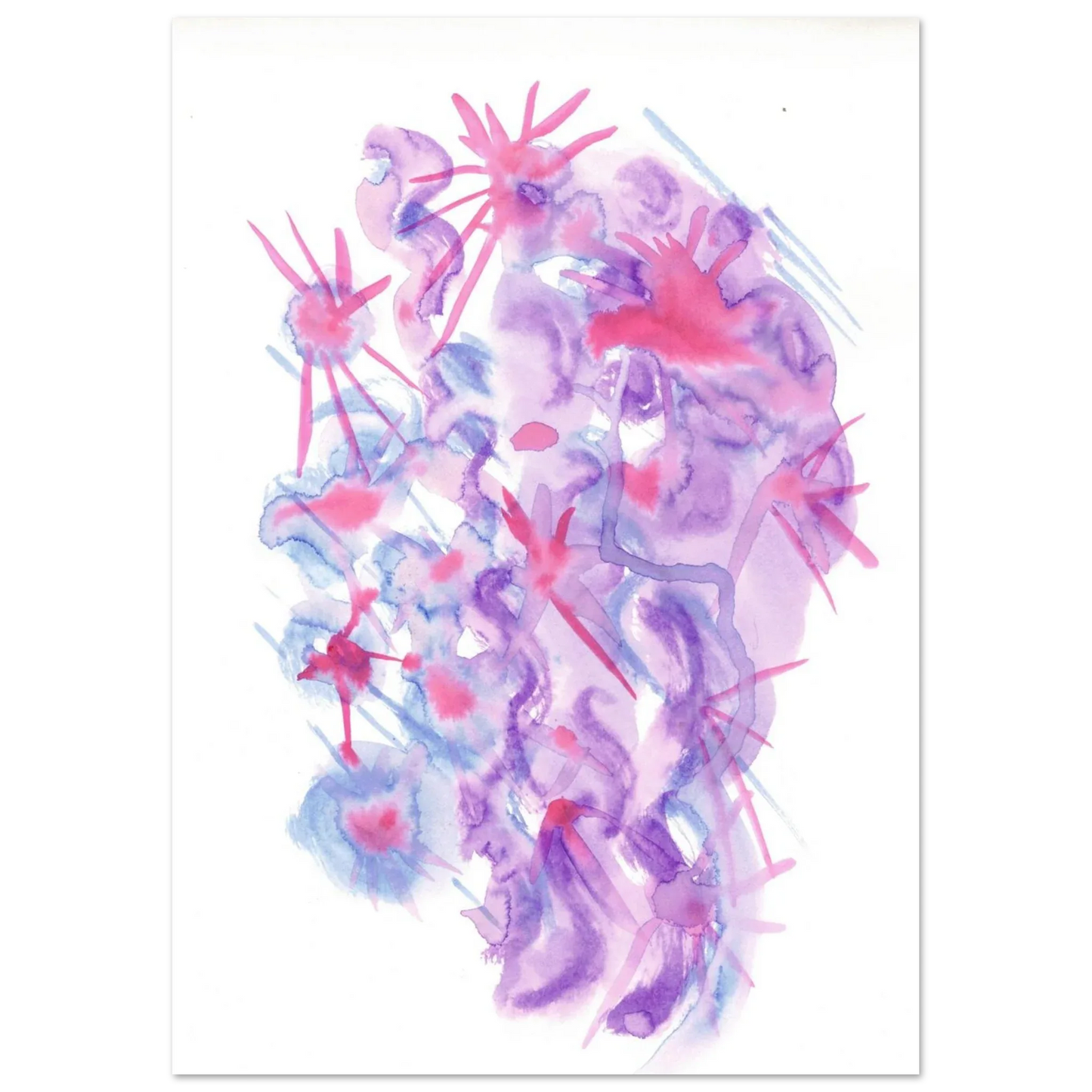 Premium Matte Paper Poster Aquarelle Originale RDJ3-16 - Laure Leprince - Artiste Peintre