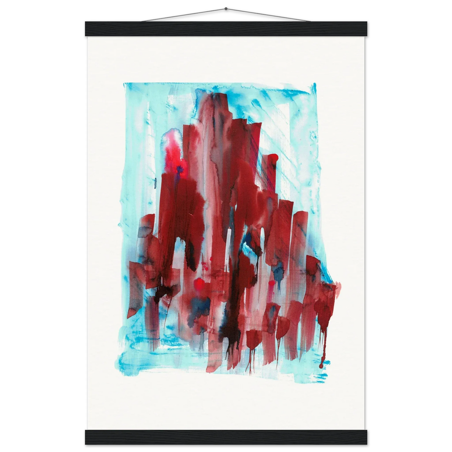 Museum-Quality Matte Paper Poster with Hanger Crimson Tower - Laure Leprince - Artiste Peintre