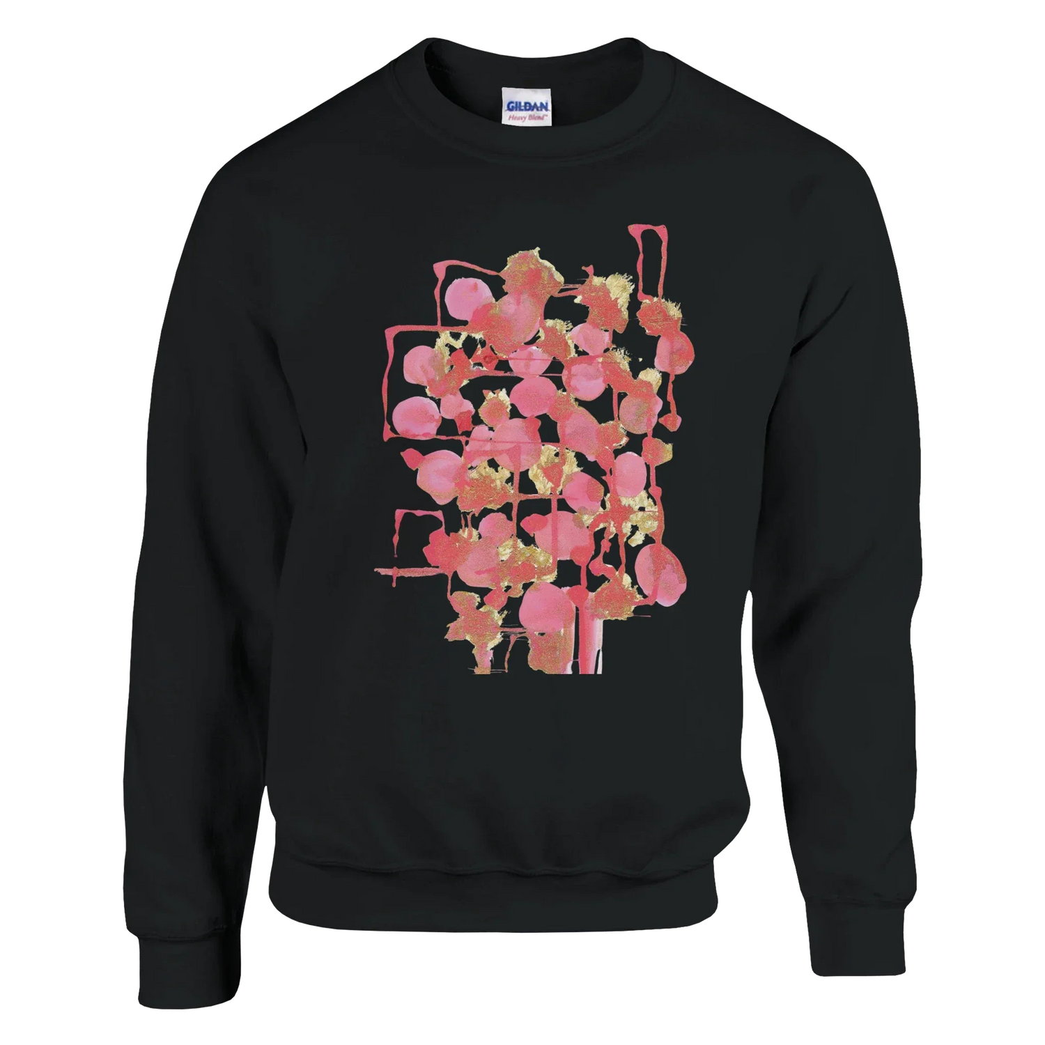Sweatshirt Unisexe Classique Reseau Framboise – Impression Artistique Multicolore - Laure Leprince - Artiste Peintre