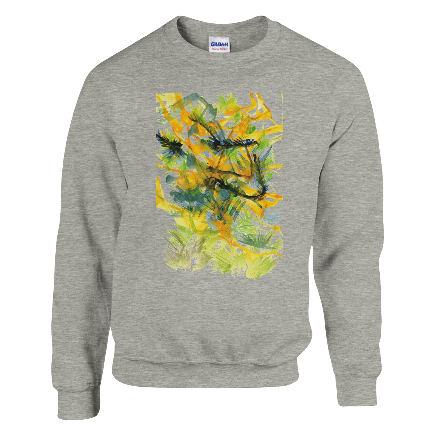 Sweatshirt Unisexe Classique Tempête Solaire – Impression Artistique Multicolore | Premium Cotton Blend - Laure Leprince - Artiste Peintre