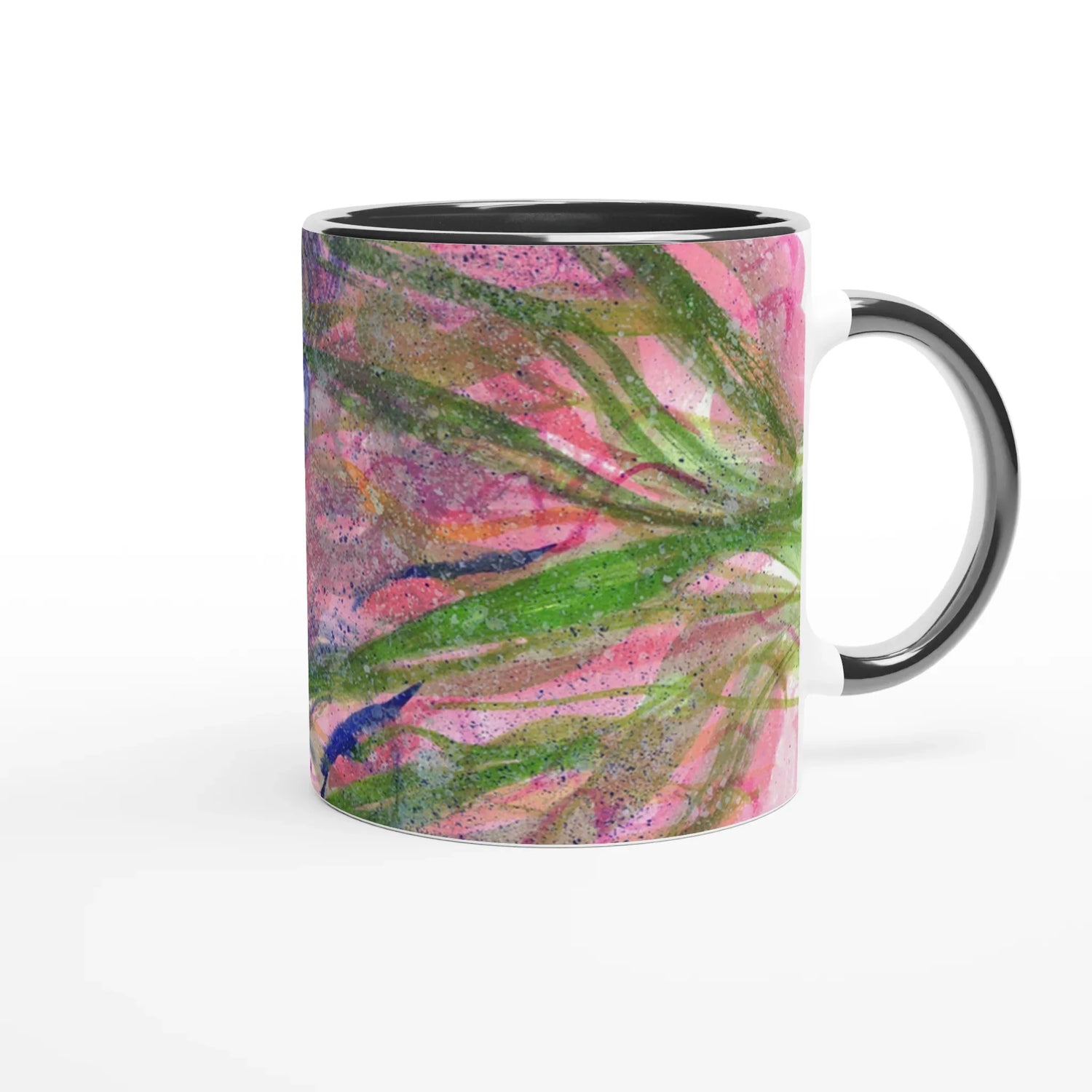 Mug 11oz - 325 ml - Ceramic Mug with Color Inside Bloom Vortex - Laure Leprince - Artiste Peintre