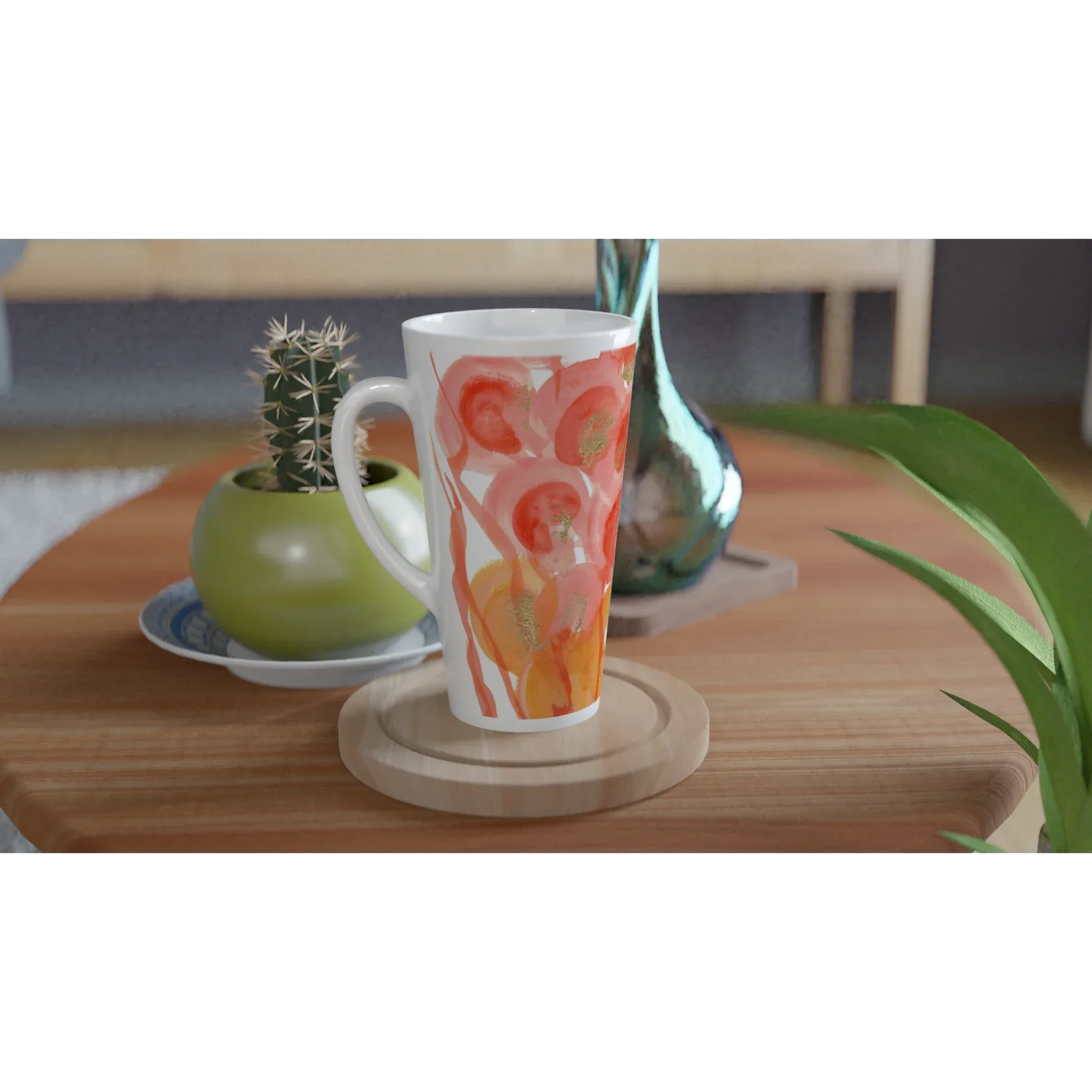 Mug à Latte en Céramique 500 ml Sunrice Flora – Élégant, durable et brillant - Laure Leprince - Artiste Peintre