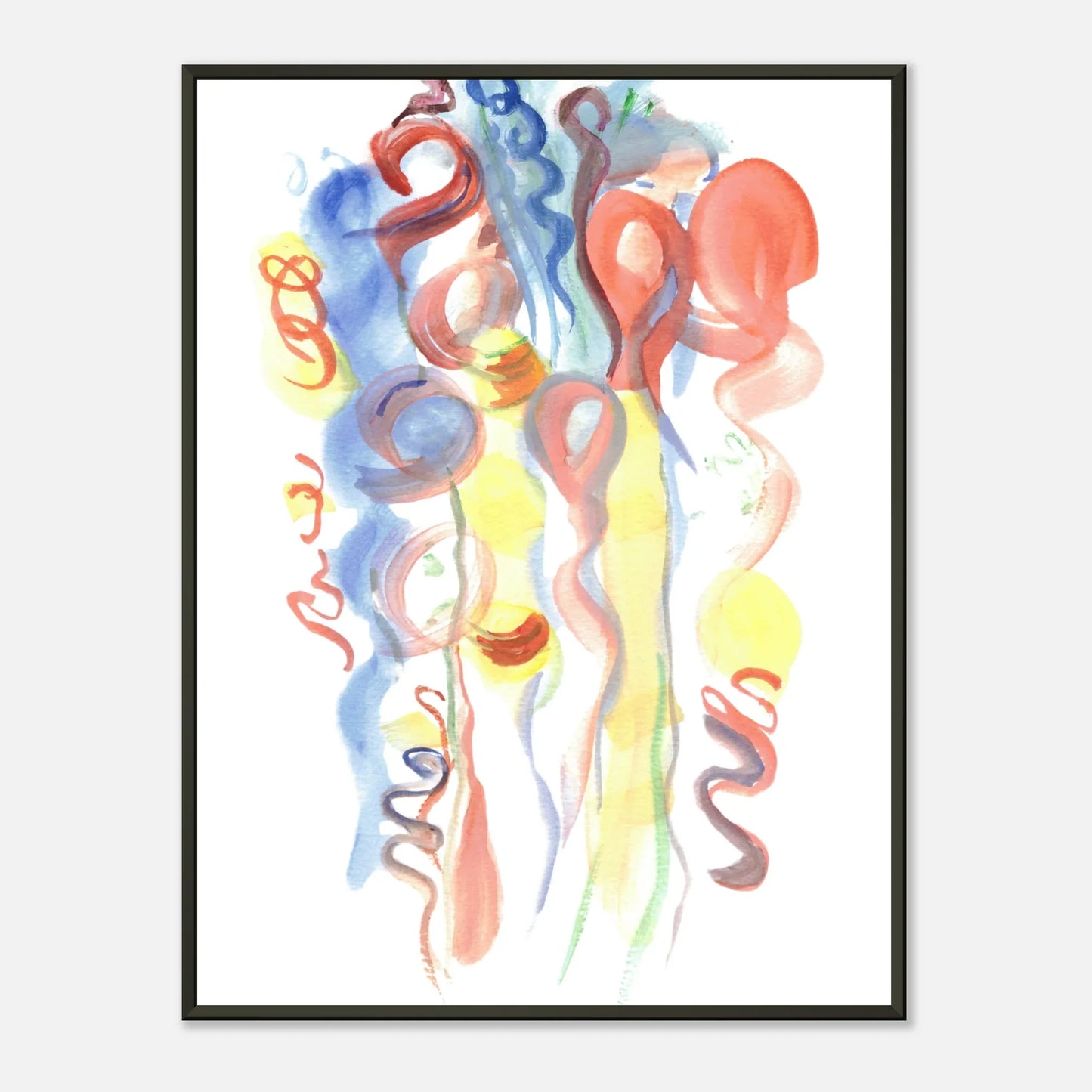 Classic Semi-Glossy Paper Metal Framed Poster Serpentins - Laure Leprince - Artiste Peintre