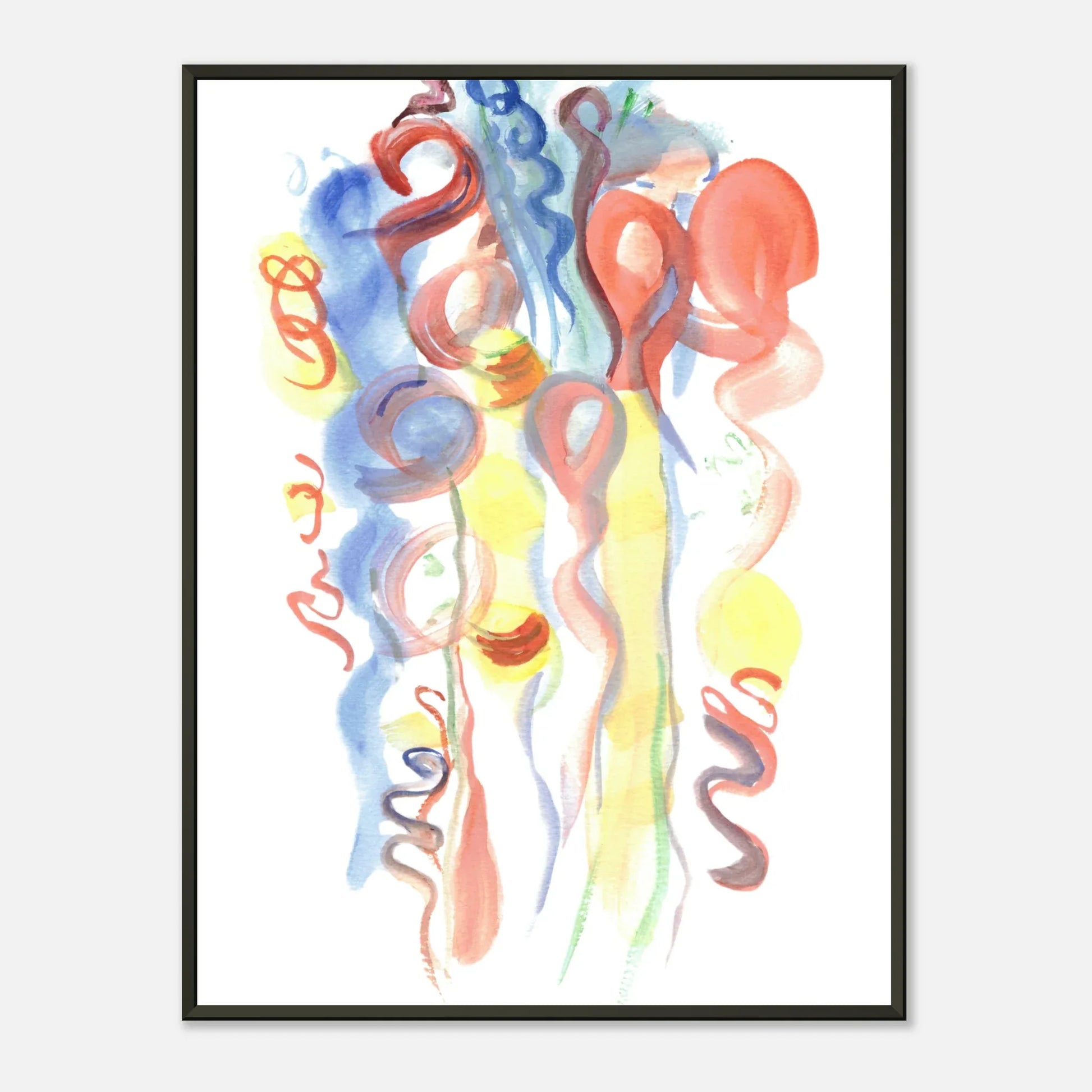 Classic Semi-Glossy Paper Metal Framed Poster Serpentins - Laure Leprince - Artiste Peintre
