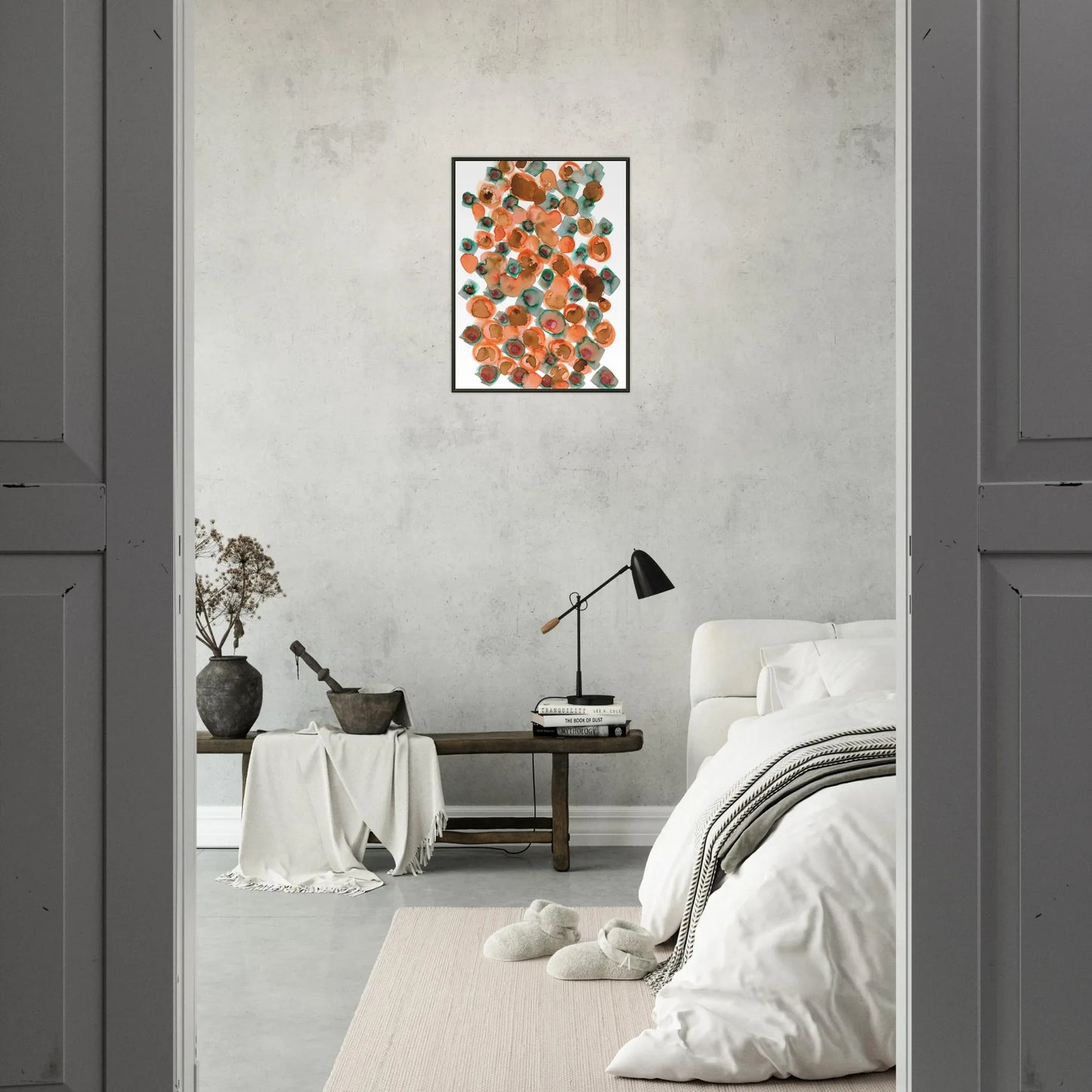 Classic Semi-Glossy Paper Metal Framed Poster Constellation D'ambre - Laure Leprince - Artiste Peintre