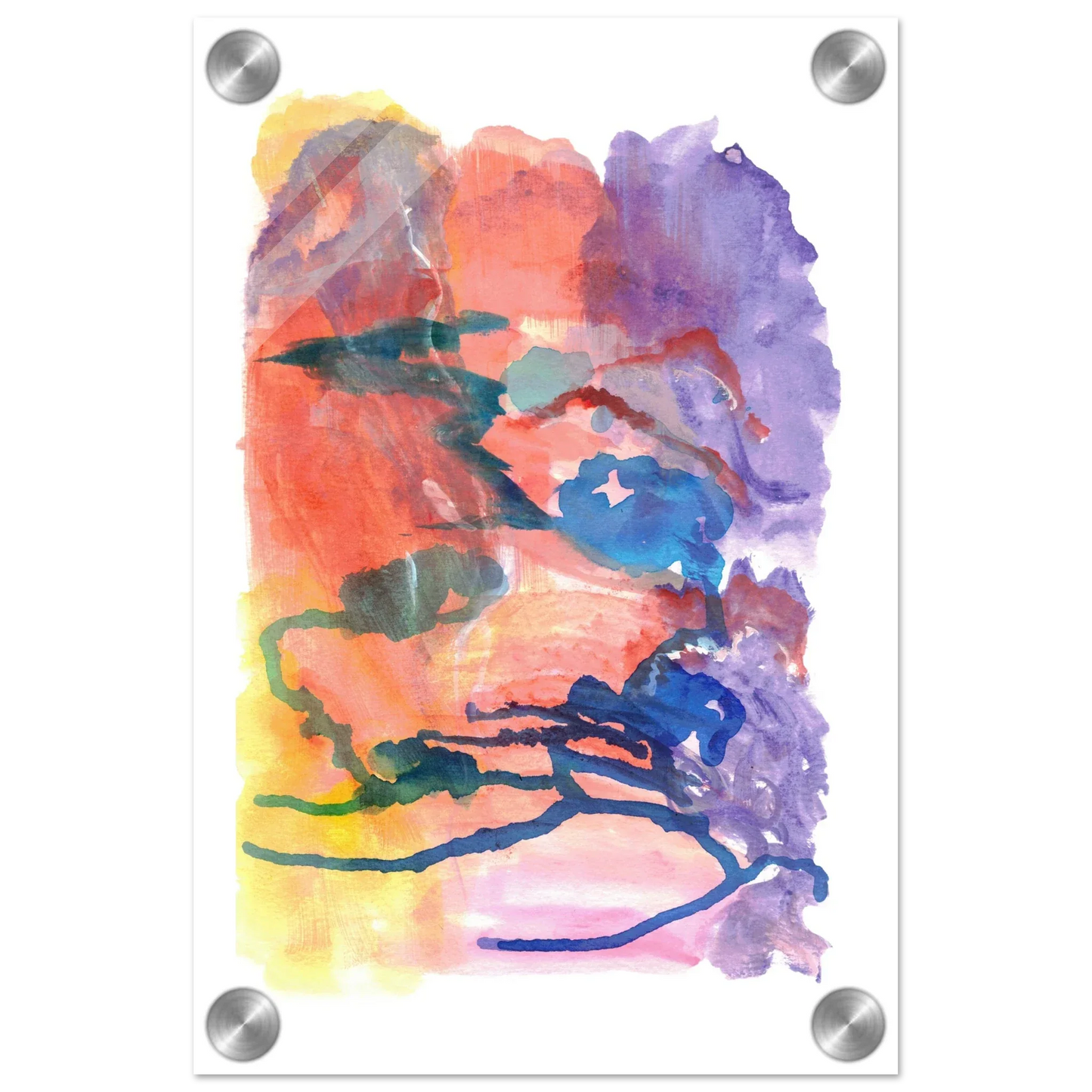 Impression sur acrylique brillante Neon Mirage| Art contemporain par Laure Leprince - Laure Leprince - Artiste Peintre