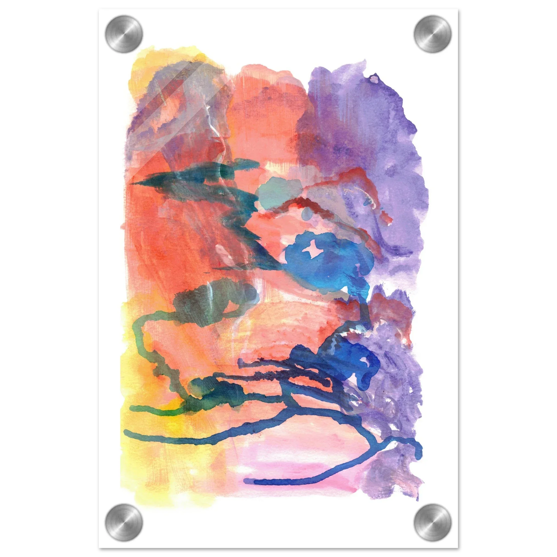 Impression sur acrylique brillante Neon Mirage| Art contemporain par Laure Leprince - Laure Leprince - Artiste Peintre