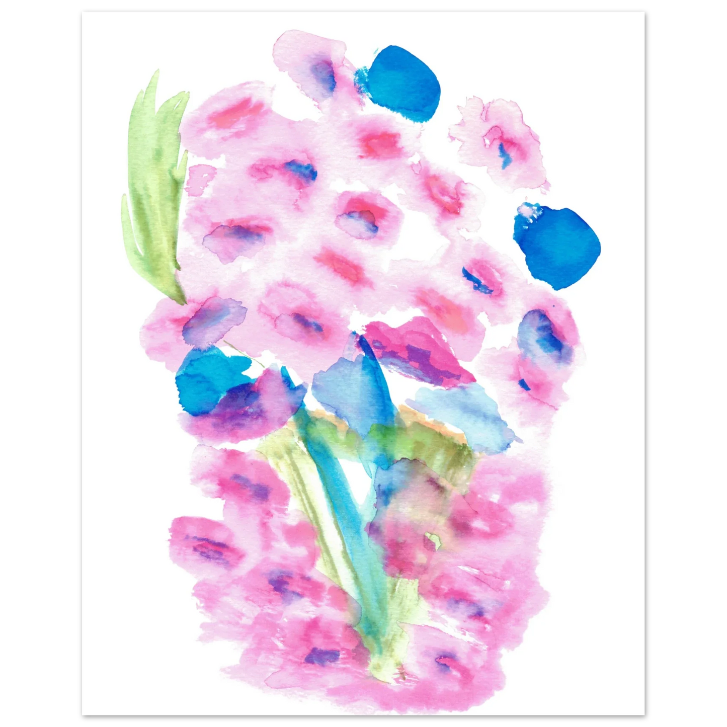 Affiche premium sur papier mat Bouquet Rosé – Art mural de qualité supérieure - Laure Leprince - Artiste Peintre