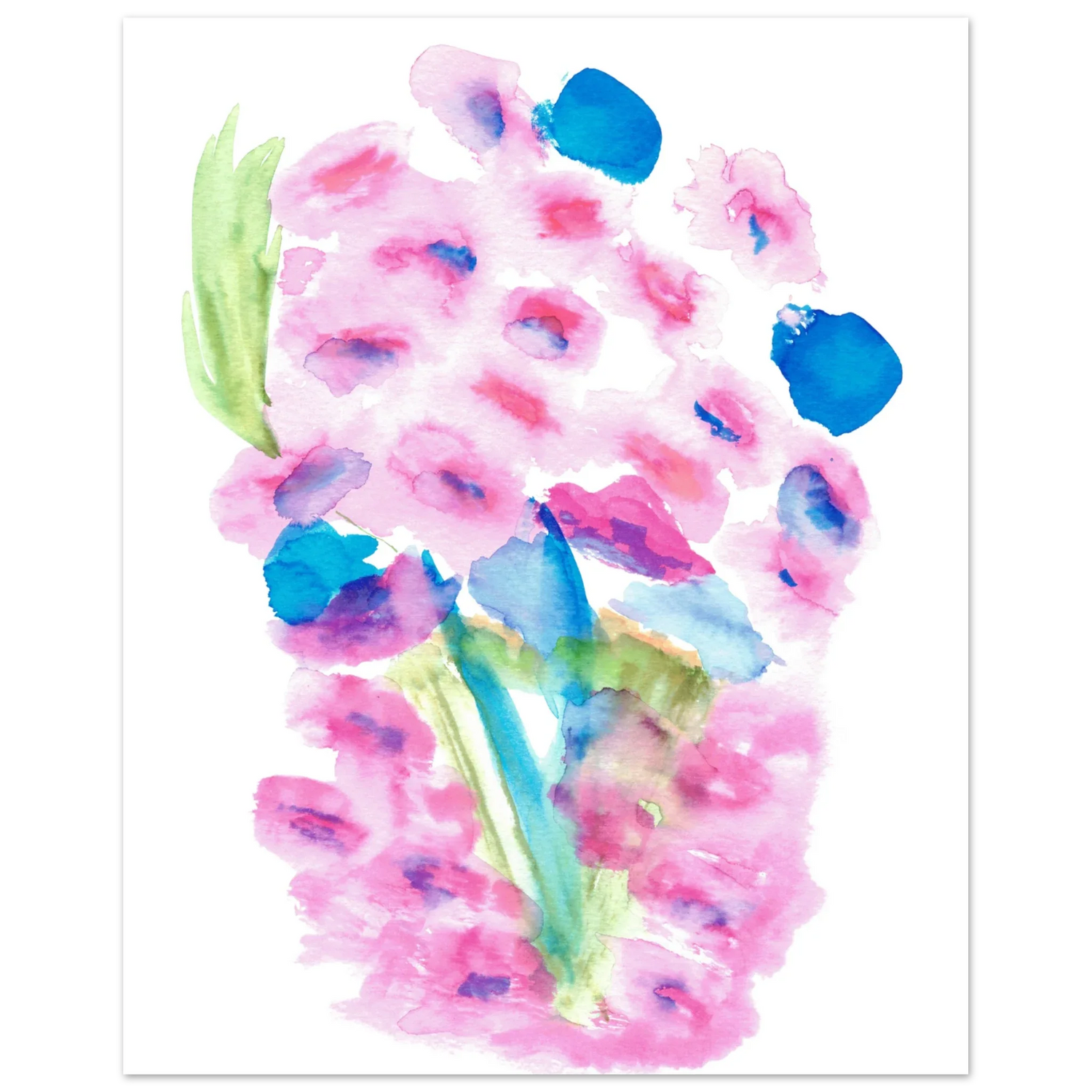 Affiche premium sur papier mat Bouquet Rosé – Art mural de qualité supérieure - Laure Leprince - Artiste Peintre