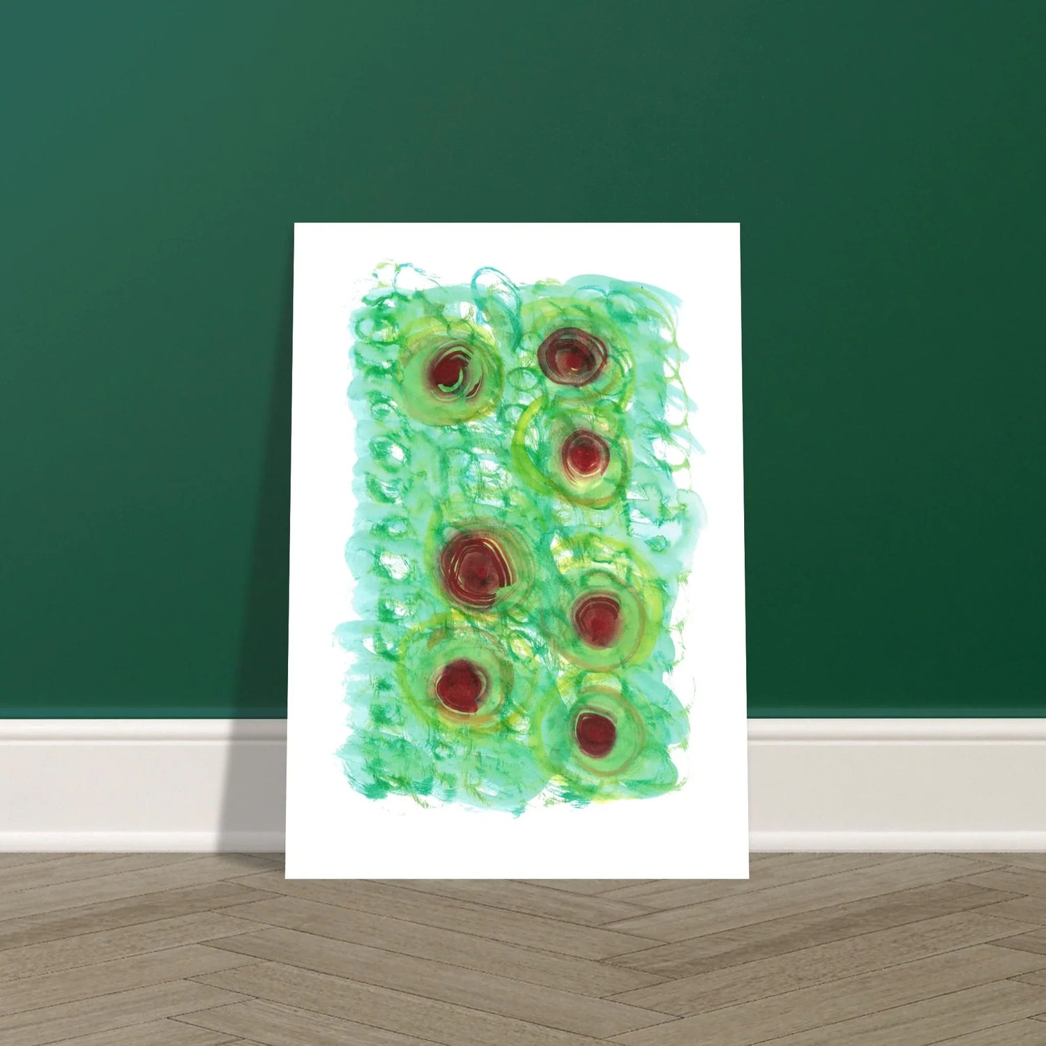 Affiche premium sur papier mat Green Echo – Art mural de qualité supérieure - Laure Leprince - Artiste Peintre